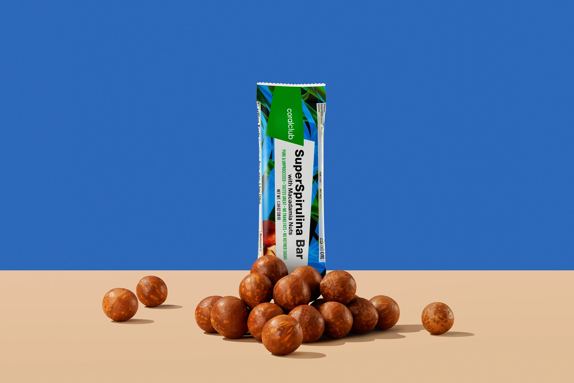  SuperSpirulina Bar s makadamovými ořechy 